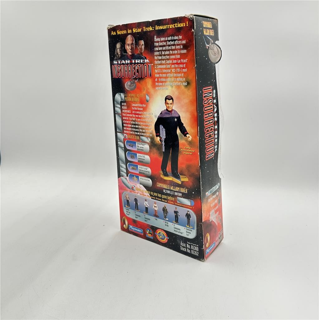 Playmates Star Trek Insurrection COMMANDER WILLIAM RIKER 9” Action Figure