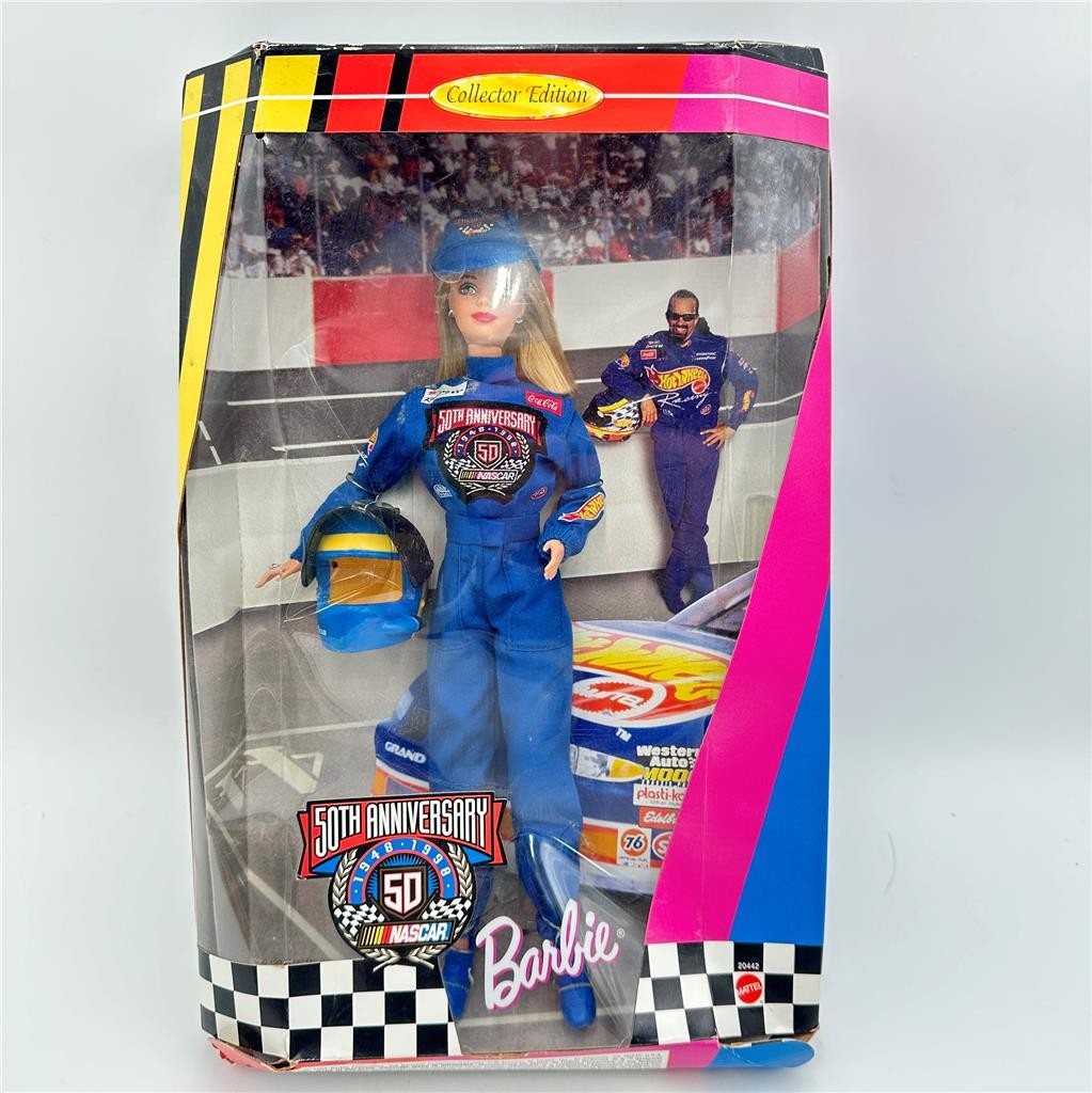NASCAR 50th Anniversary BARBIE DOLL 1998 NRFB 50th #20442 See Description
