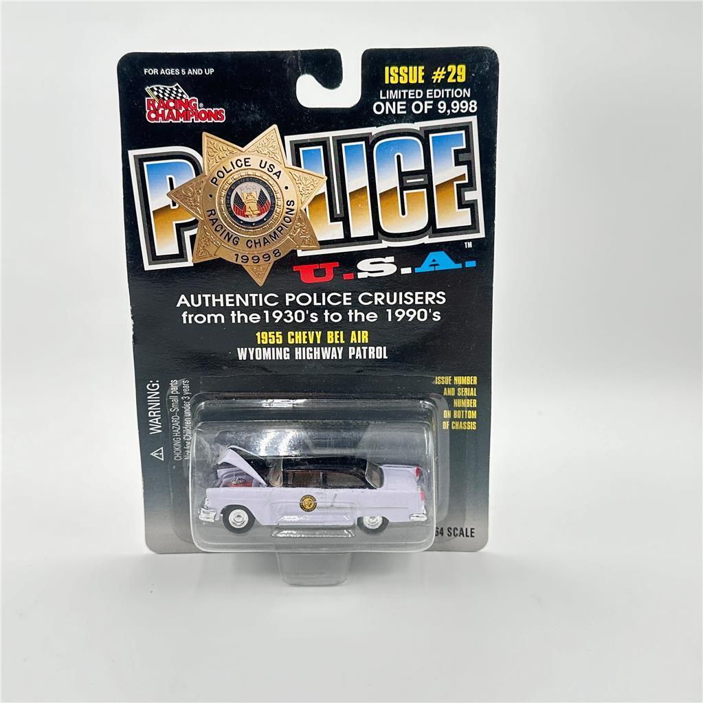 Racing Champions POLICE USA 1955 Chevy Bel Air Wyoming Highway Patrol #29