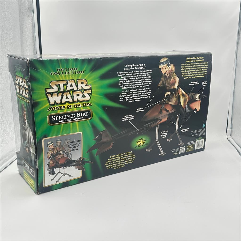 Hasbro Star Wars Power of The Force Speeder Bike & Luke Skywalker 12 in Action F