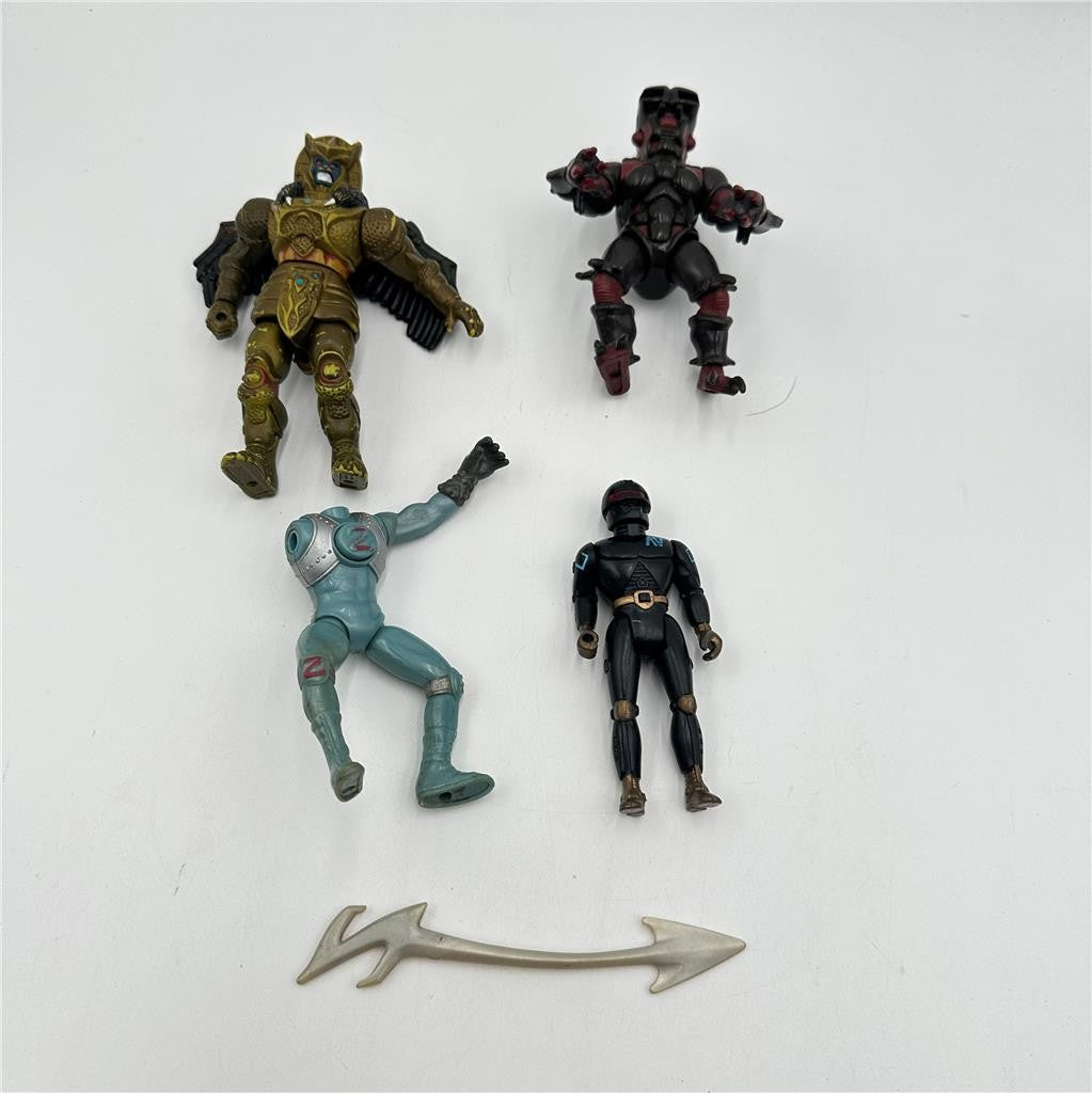 Lot of 4 Mighty Morphin Power Rangers 1994 Bandai Figures