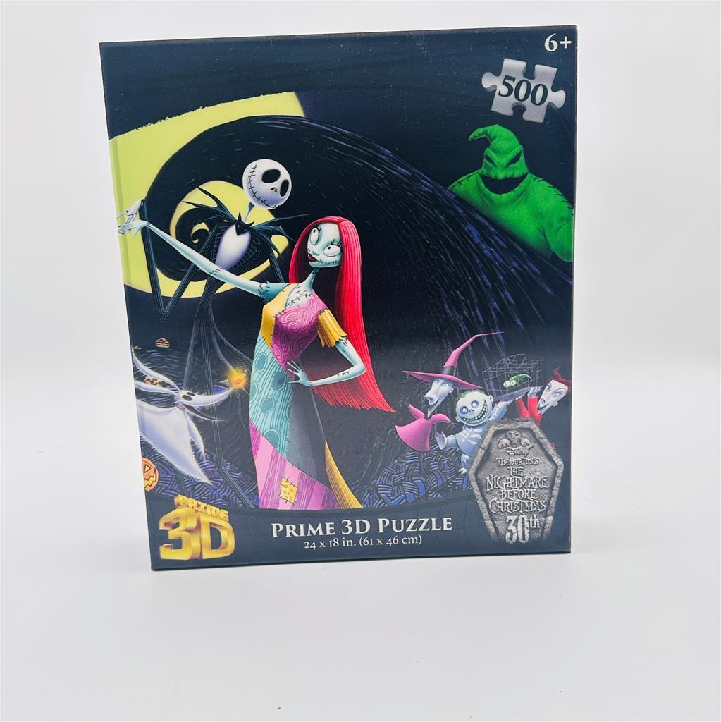DISNEY The Nightmare Before Christmas 500 Piece Prime 3D Puzzle 24"X 18" NEW NIB