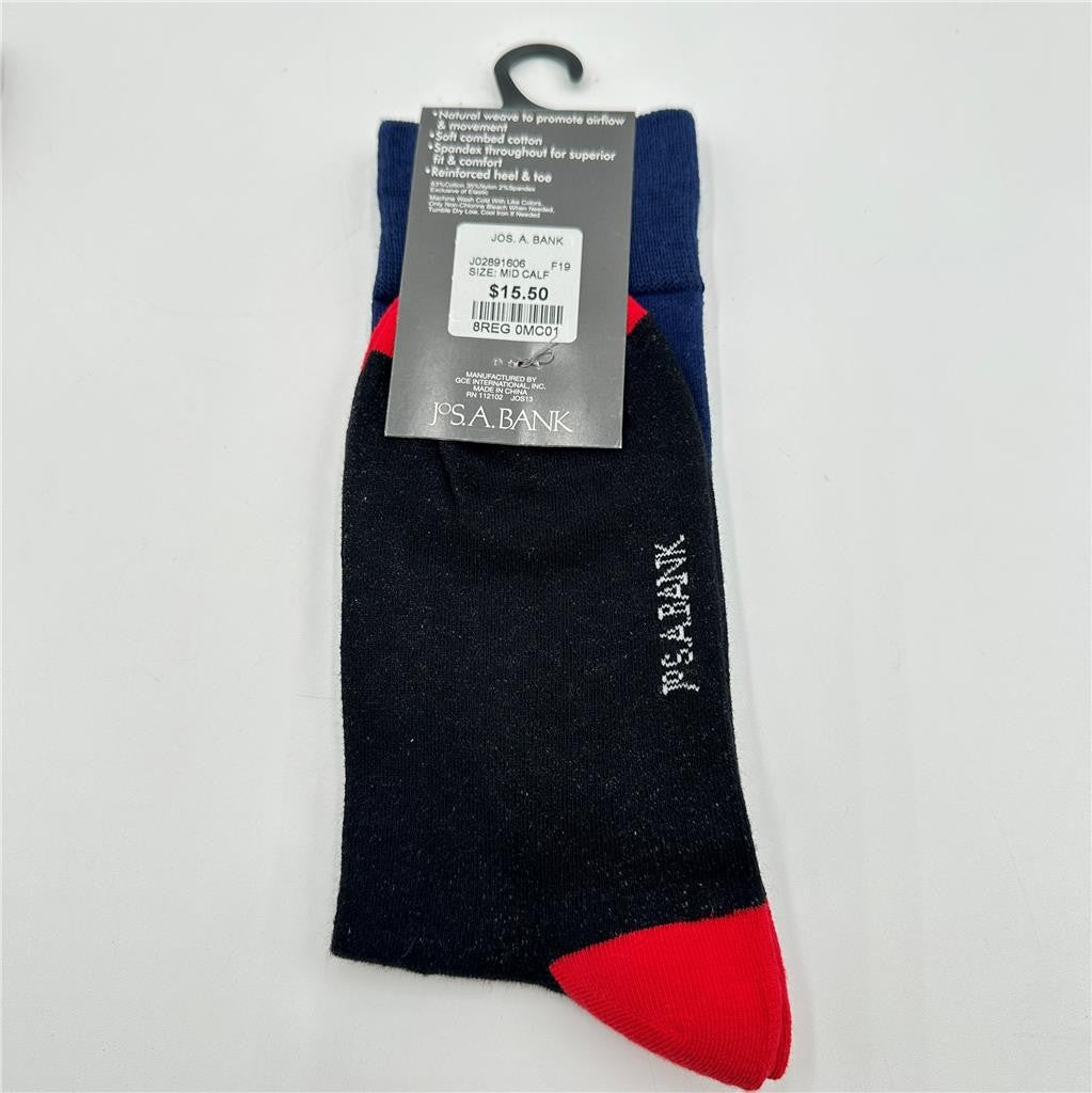 Jos. A. Bank's Novelty Christmas Mid-Calf Combed Cotton Socks, Shoe Size 8-12