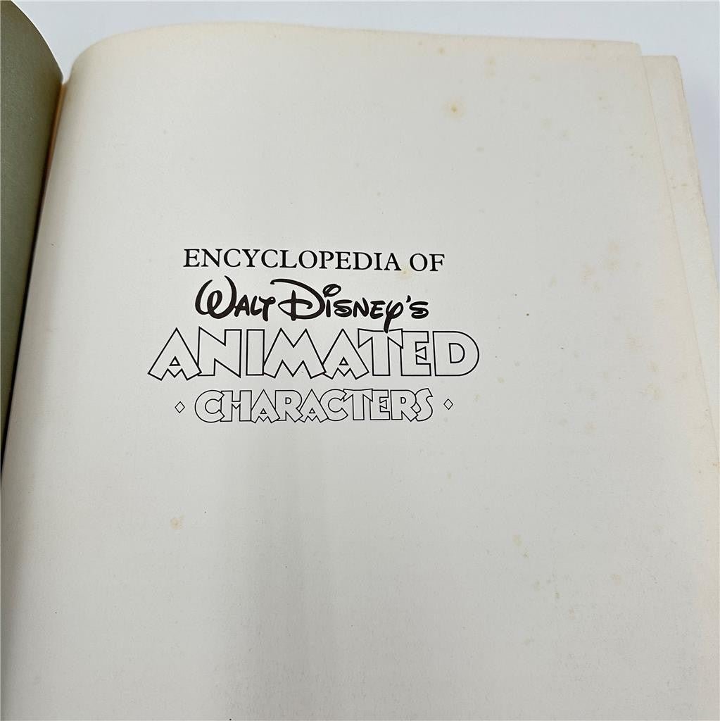 Encyclopedia Of Walt Disney's Animated Characters '87 John Grant 1ST Ed See Desc