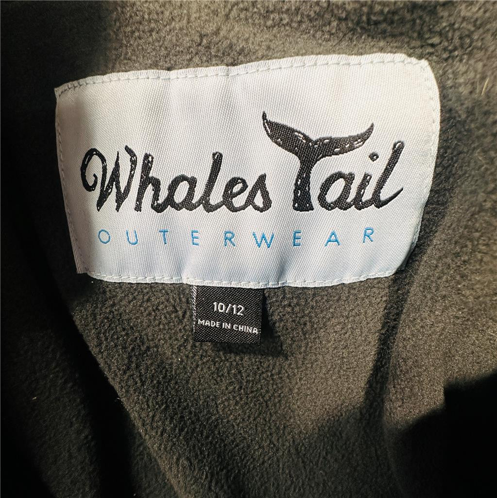 Whales Tail Outerwear Winter Jacket Size 10/12 - Grey Water and Wind Resistant T