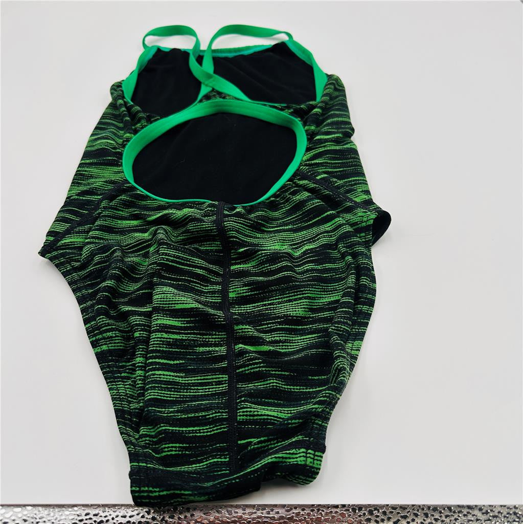 TYR Green/Black Racing Swimsuit  Size 30