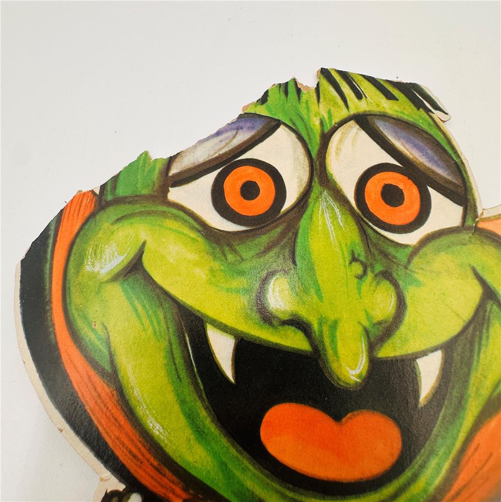 Vtg Lot of 3 Halloween Die Cut Wall Decorations  See pictures for conditon detai