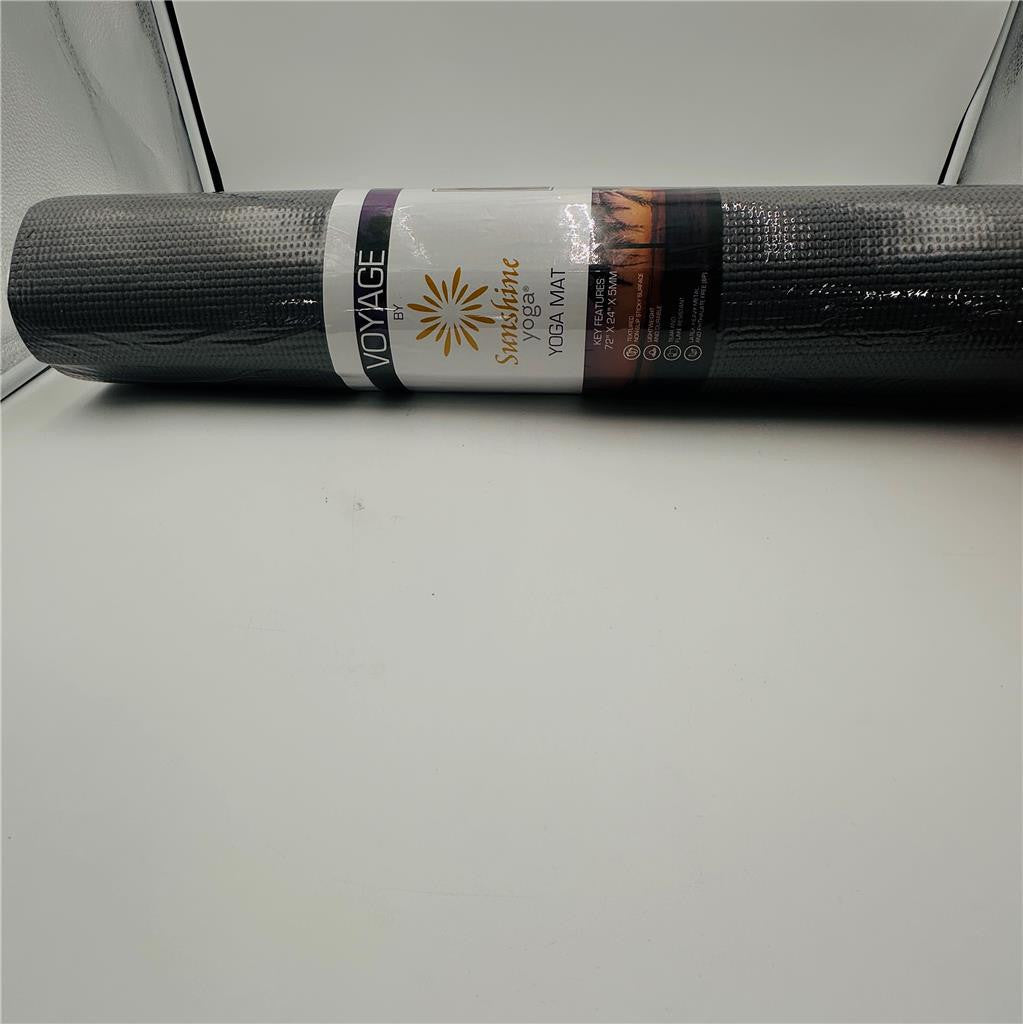Voyage by Sunshine Yoga Mat  72"x24"x5MM Gray Gym Pilates Meditation