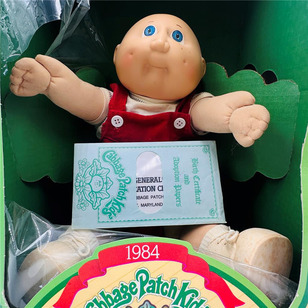 Vintage 1984 Coleco Cabbage Patch Baby Boy With Box and Birth  Certificate