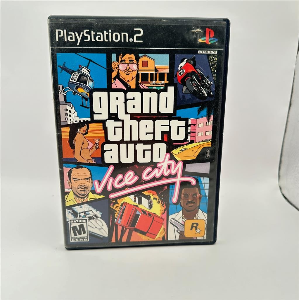 Grand Theft Auto: Vice City (Sony PlayStation 2, 2002) CIB with poster