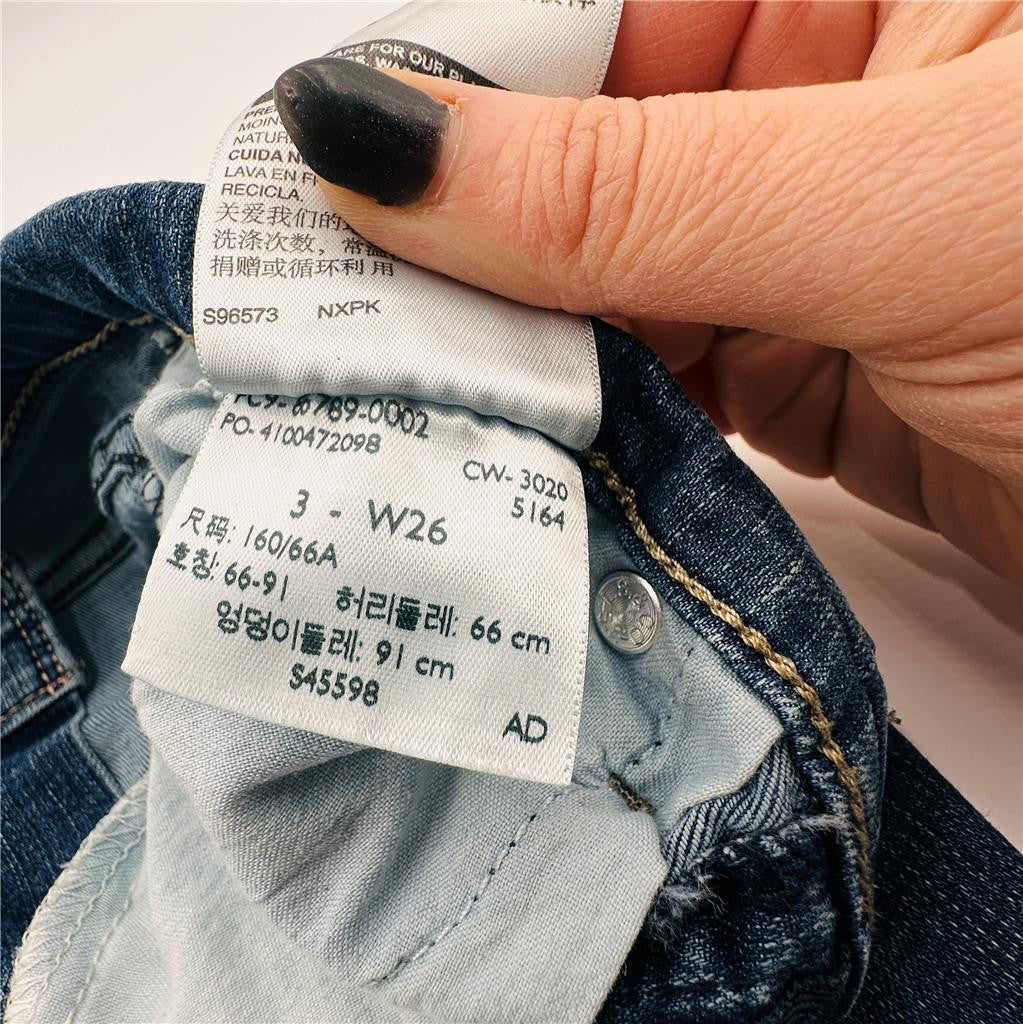 Juniors Size 3 W26 Levi Strauss Signature High Rise Jegging Denim Blue Jeans B1