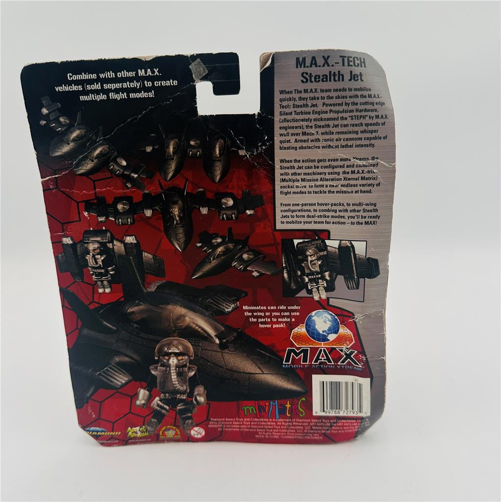 Diamond Select Toys Minimates M.A.X_Tech Stealth Jet 2010 Art Asylum New om Box