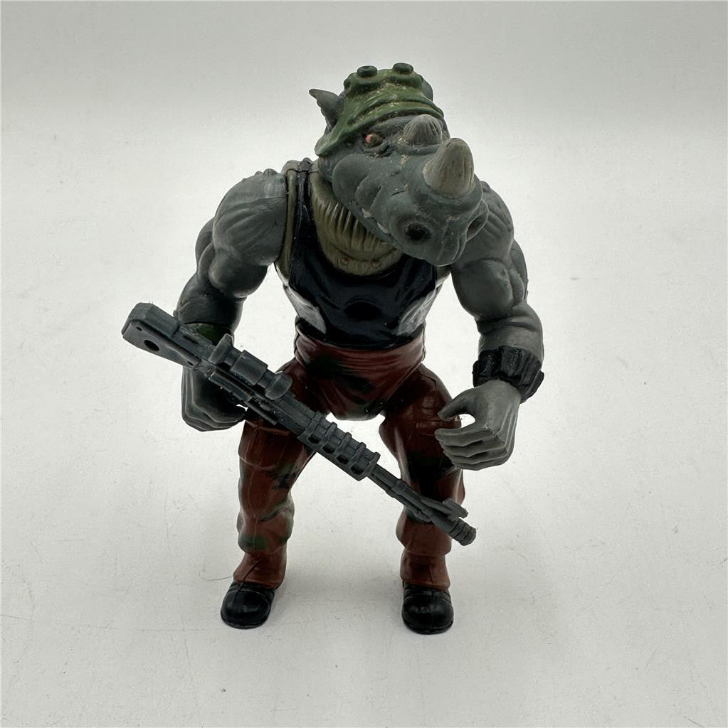 Vintage 1988 Playmate TMNT Rocksteady Hard Head Action Figure