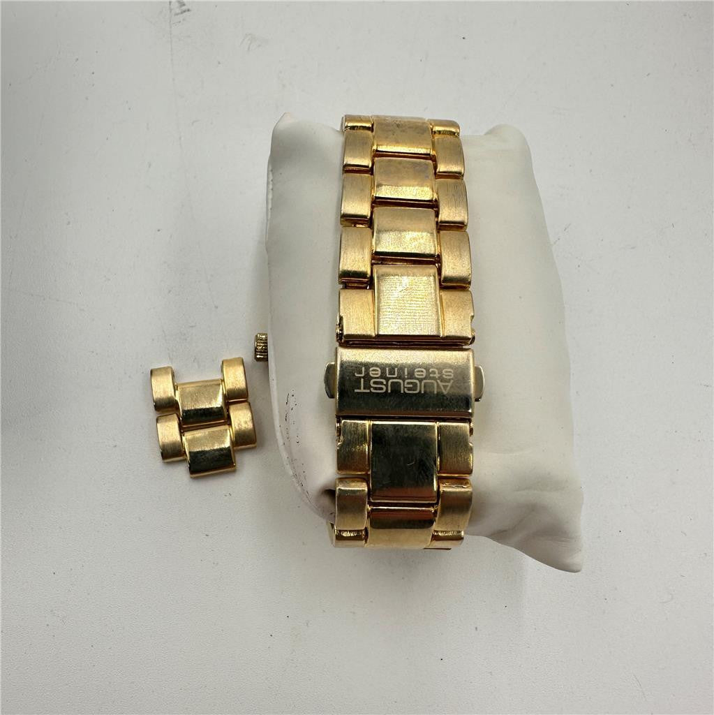 August Steiner  Gold-tone Men's Watch AS8060YG With Box and xtra links