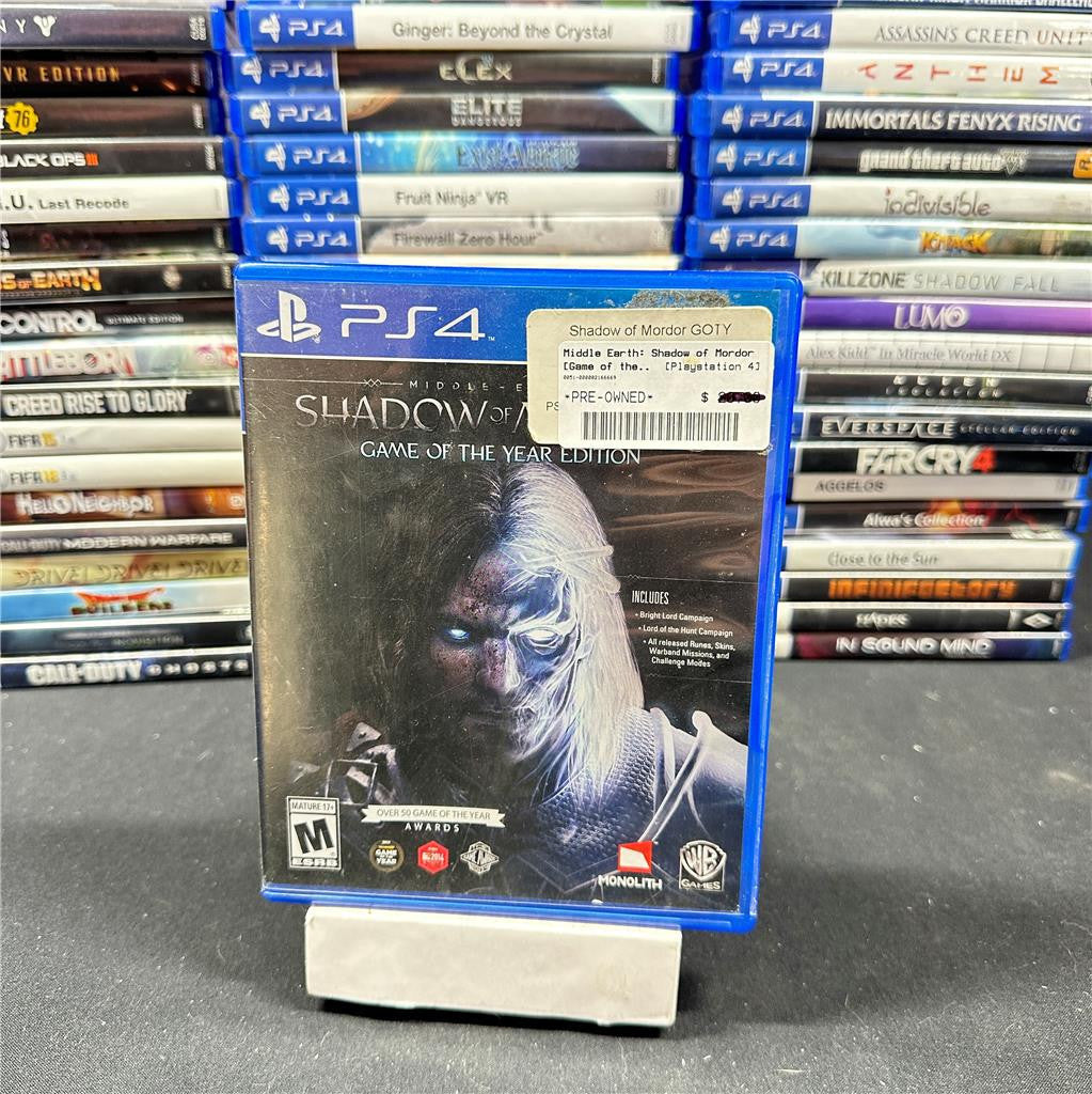 Middle Earth: Shadow of Mordor Game of the Year - Sony PlayStation 4
