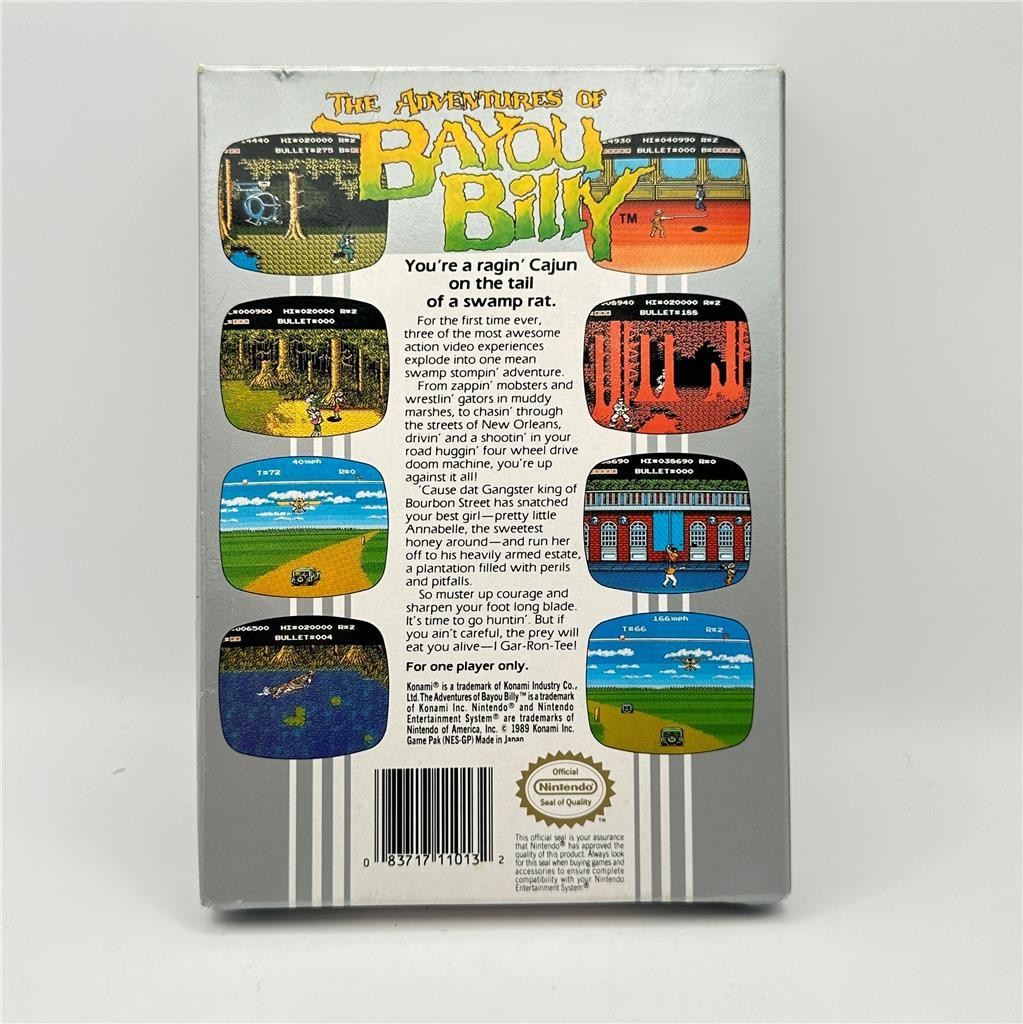 Adventures of Bayou Billy (Nintendo NES, 1989) CIB Compleate