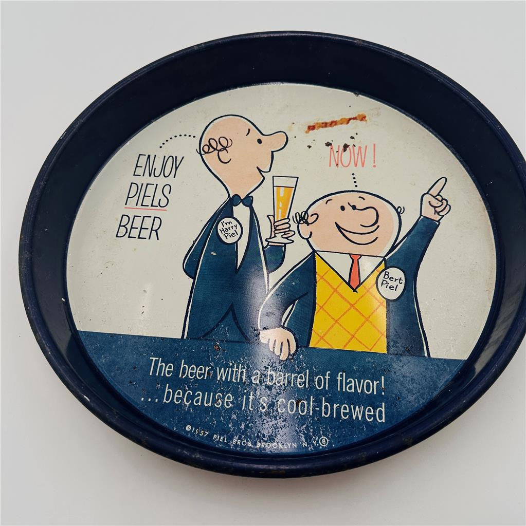 Vintage 1957 Piel's Light Beer Bert & Harry Tray