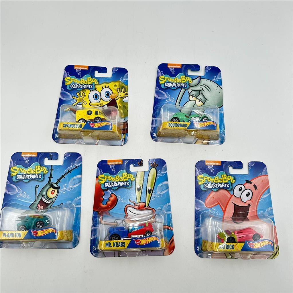 2015 Hot Wheels Nickelodeon SPONGEBOB SQUAREPANTS Car Set of 5 NIB