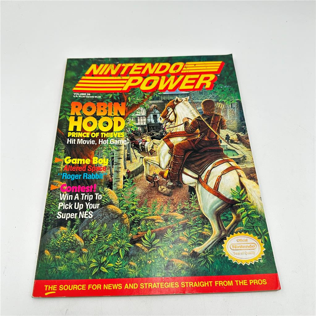 *NINTENDO POWER* Magazine Volume 26 July 1991 *ROBIN HOOD* No Poster