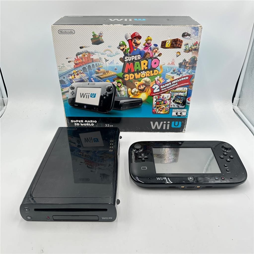 Wii U Super Mario 3D World Deluxe Set 32GB Tested Working Game NOT Included