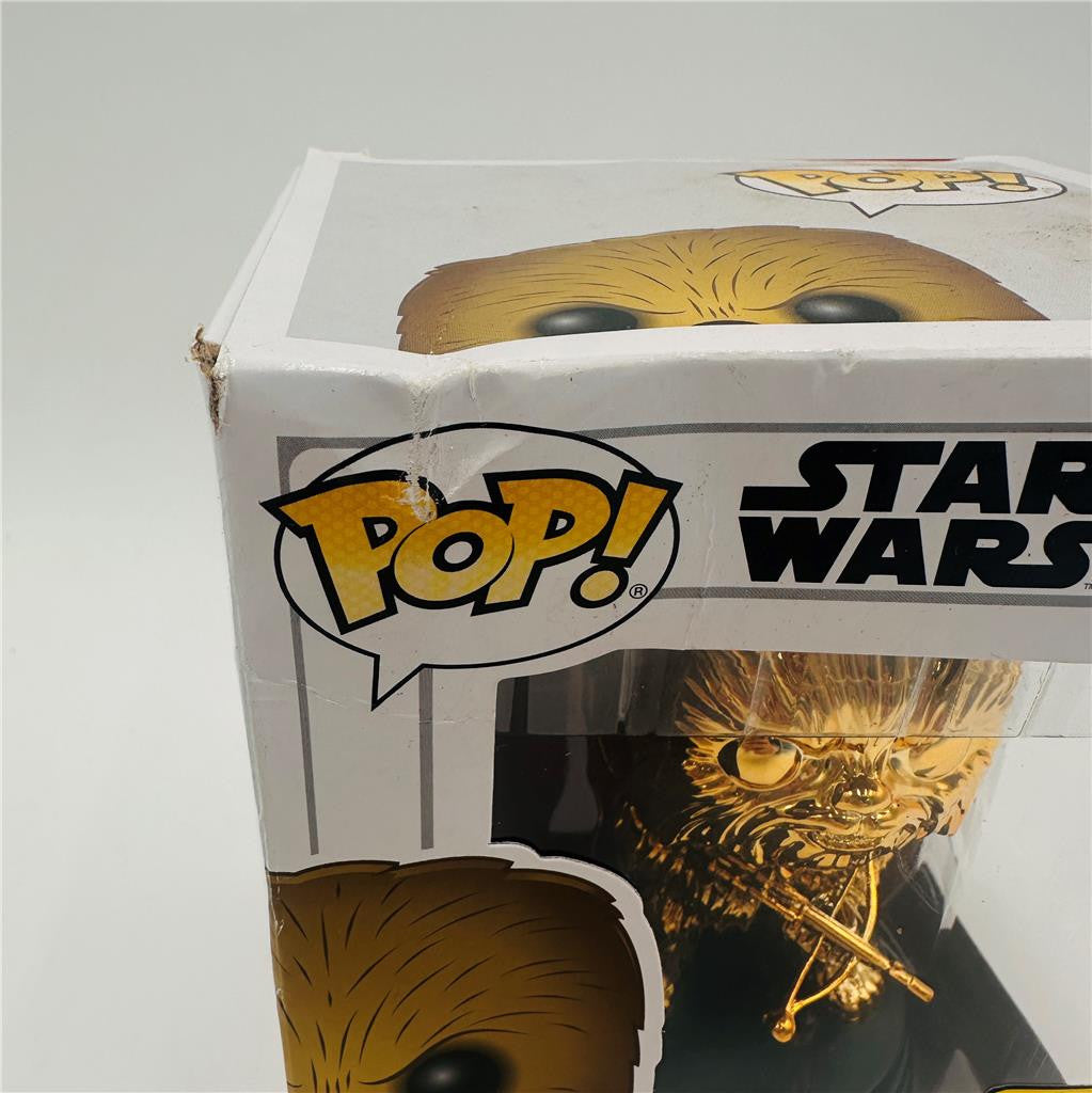 Funko Pop! Disney Star Wars Chewbacca Gold Chrome #63 2019 Galactic Convention
