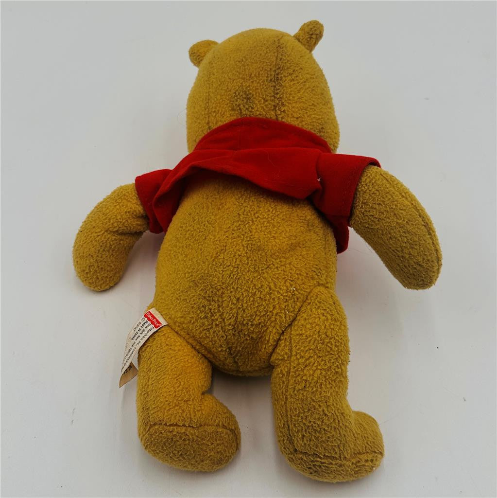 Vintage Winnie The Pooh Baby Soft Toy Rattle 11” Plush Mattel Fisher Price
