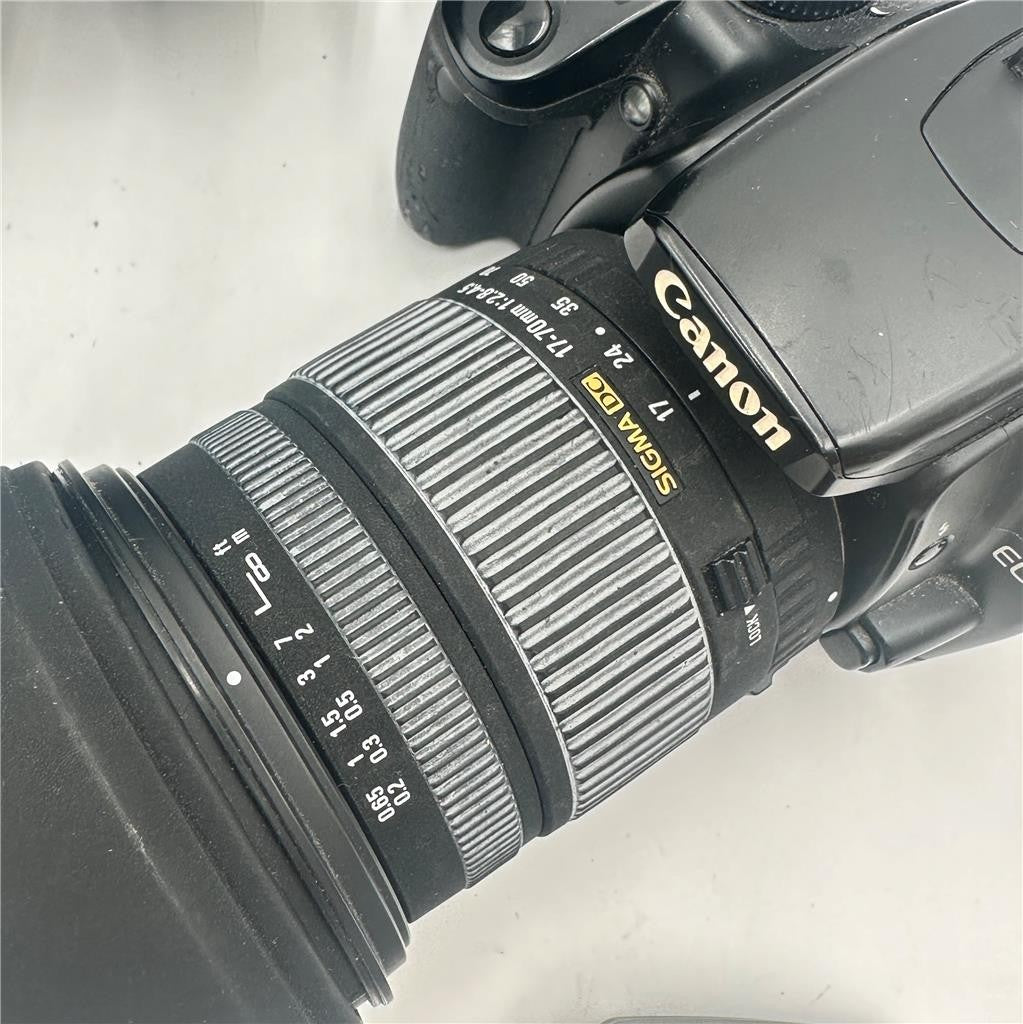 Canon EOS Rebel XTI Digital Camera w/ Sigma DC 17-70mm 1:2.8-4.5 Lens untested