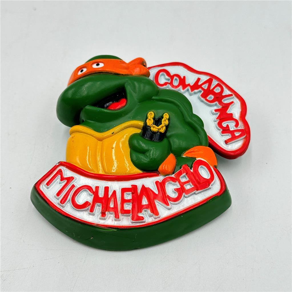 Vintage 1989 TMNT Michaelangelo Belt Clip Burger King