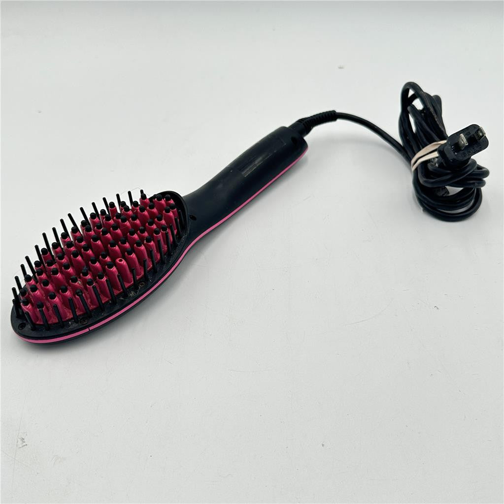 Simply Straight Black Corded Ceramic Hair Straightener Brush