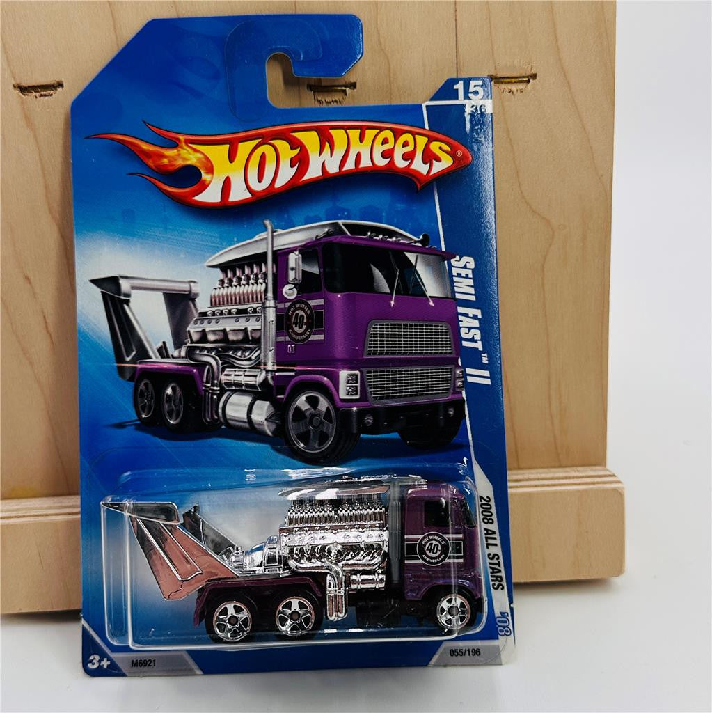 Hot Wheels 2008 All Stars 15/36 055 Semi Fast II PURPLE 5SP Semi Truck