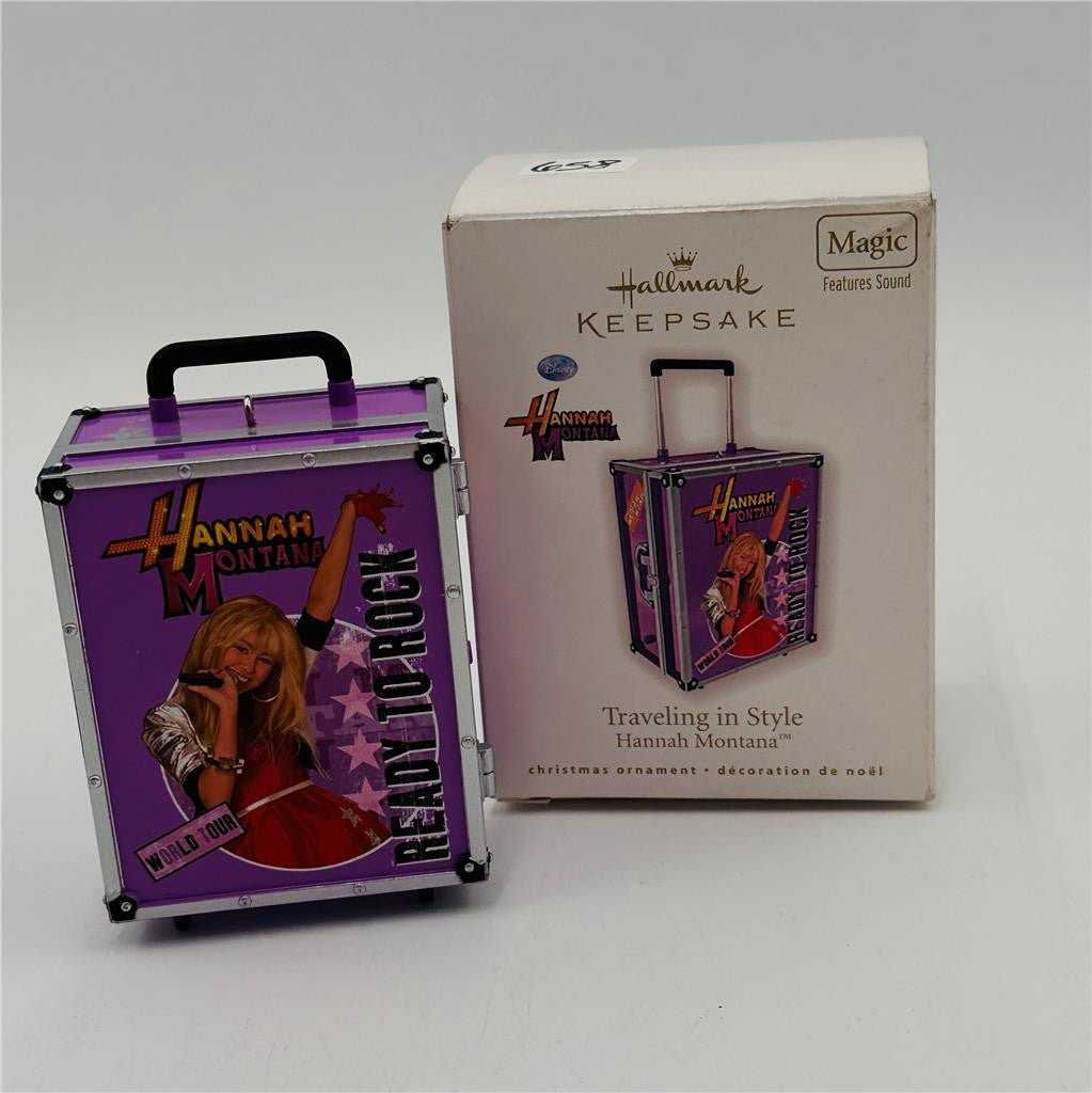 Hannah Montana Hallmark Keepsake Ornament Traveling In Style 2010 Christmas