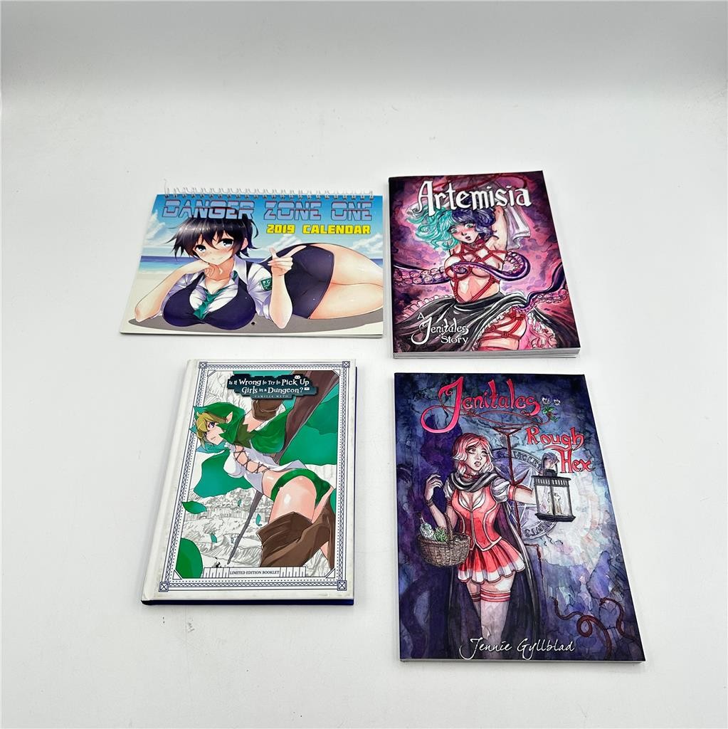 Lot of 4 Sexy Anime Graphic Novels and Calendar