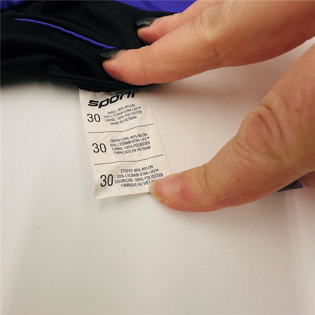 Sporti Purple/Black Racing Swimsuit  Size 30