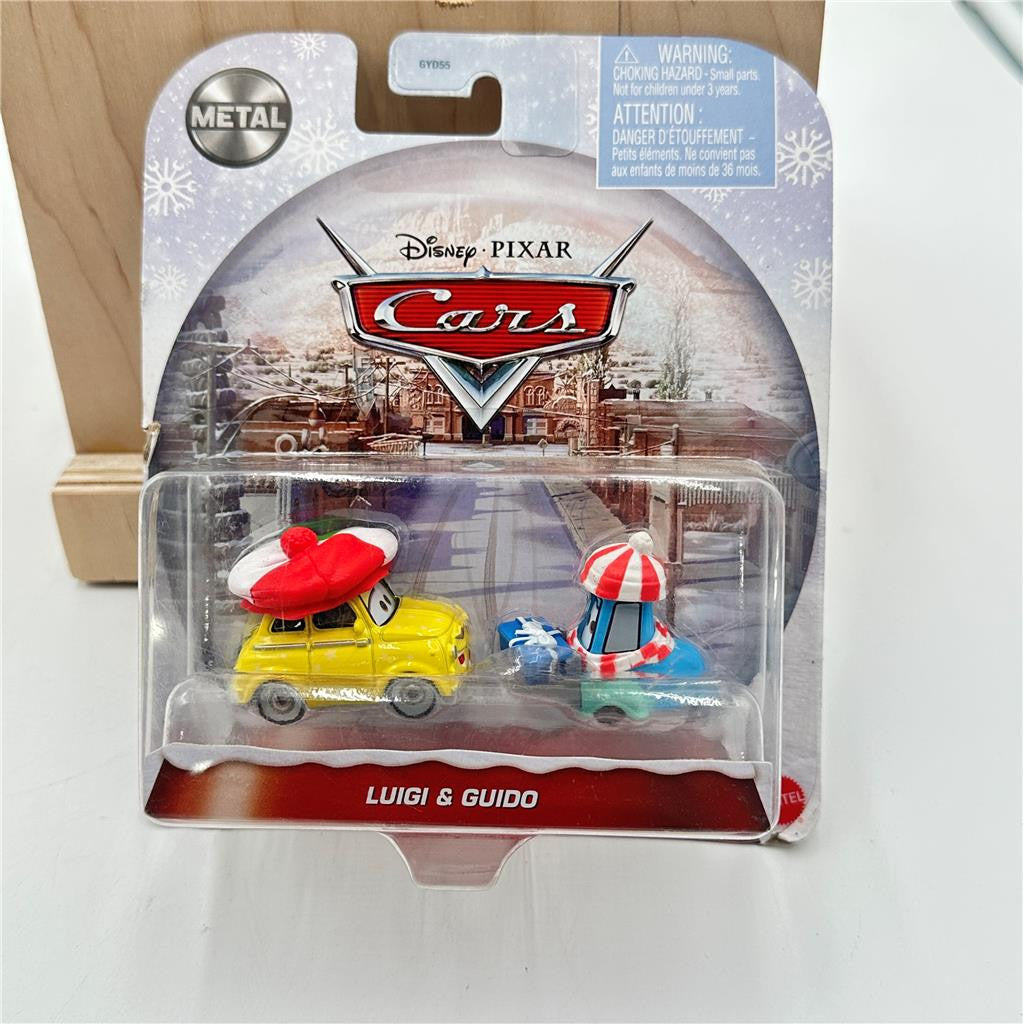 Disney Pixar Cars METAL Luigi & Guido HOLIDAY CHRISTMAS Winter Time 2021