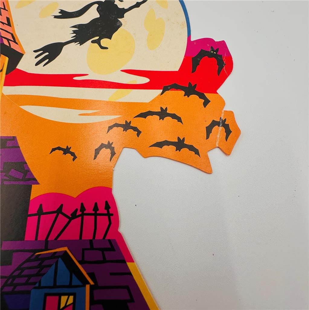Vtg Lot of 3 Halloween Die Cut Wall Decorations  See pictures for conditon detai