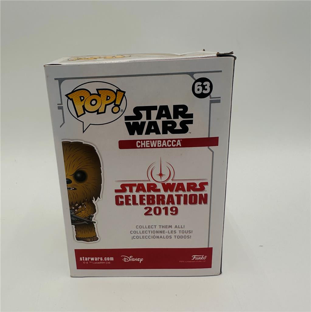 Funko Pop! Disney Star Wars Chewbacca Gold Chrome #63 2019 Galactic Convention