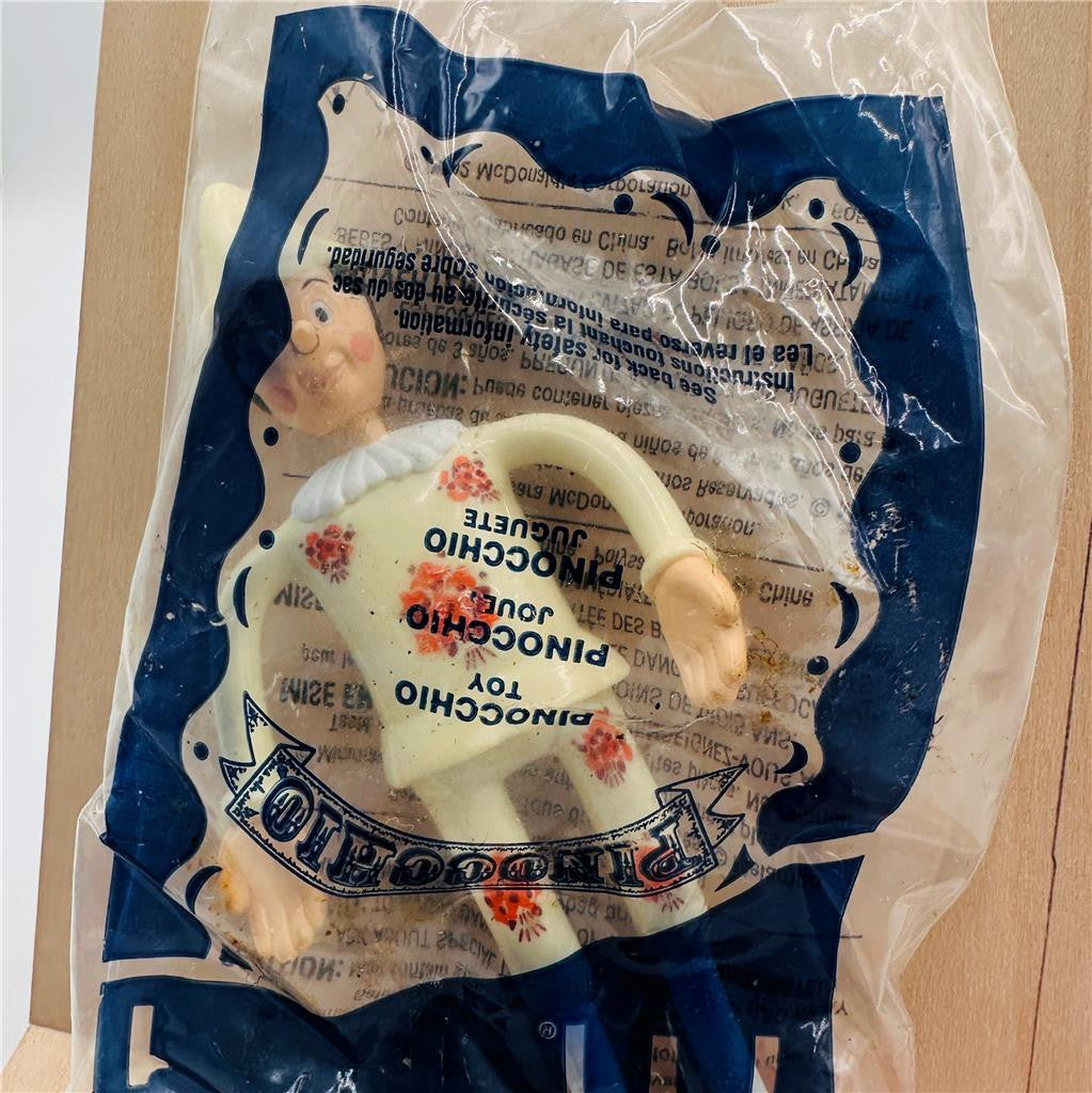 2002 Pinocchio McDonald's Happy Meal Bendy Toy-Sealed