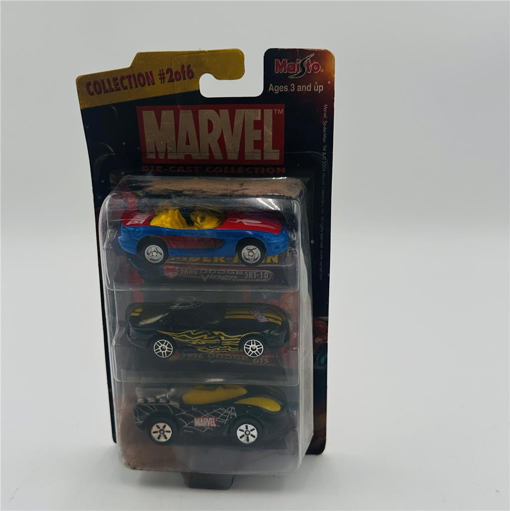 Maisto (2004) Marvel Diecast Collection #2 of 6 Three Pack Spider-Man