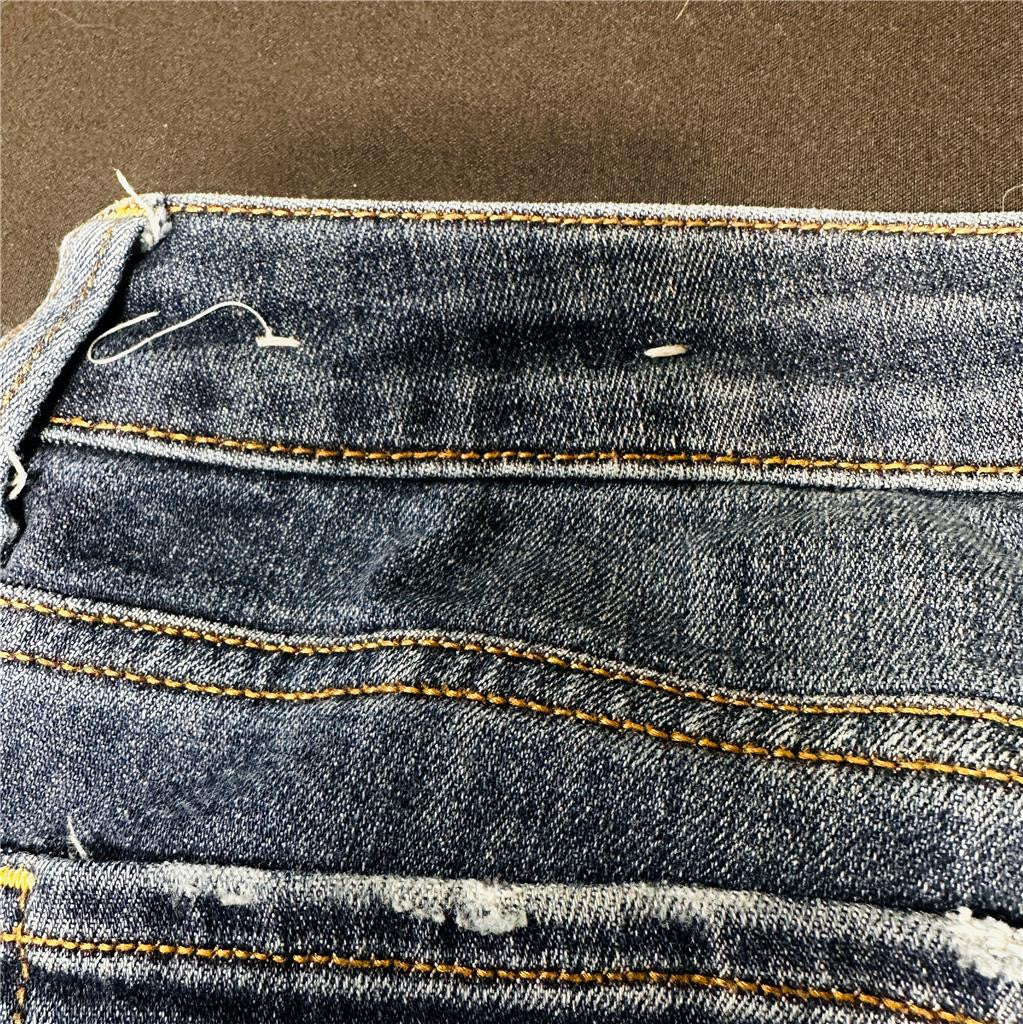 American Eagle Outfitters Sz 4 Skinny Jeans Super Super Stretch Soft Dark Denim