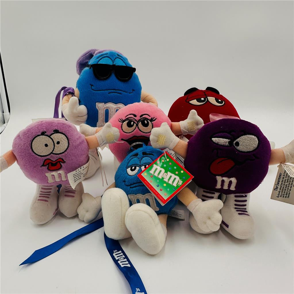LOT OF 6 M&M'S Vintage Plushies Plush Toys