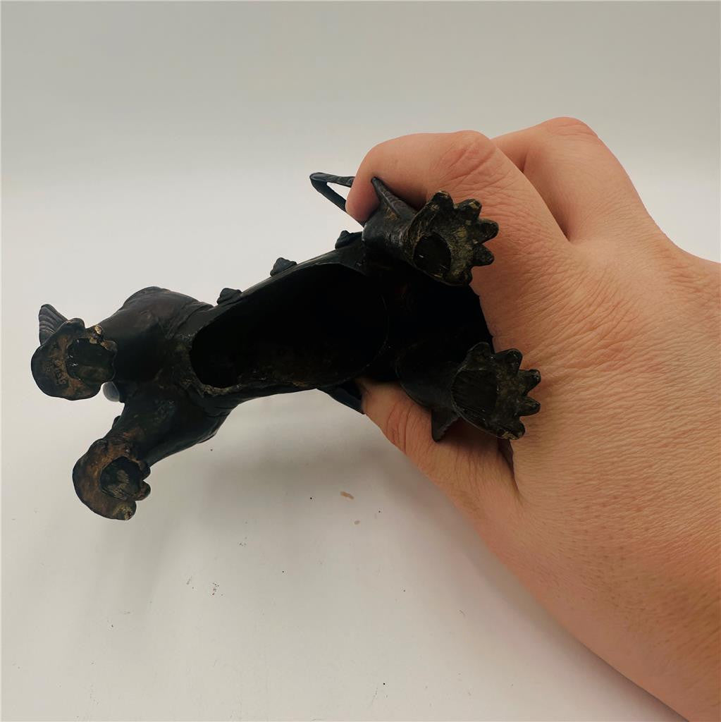 VINTAGE Metal CHINESE FOO DOG STATUE