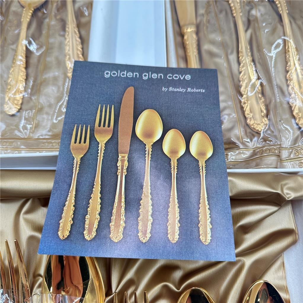 3 boxes- Golden Tableware by Stanley Roberts Golden Glenmeet 6 Pc Place Setting