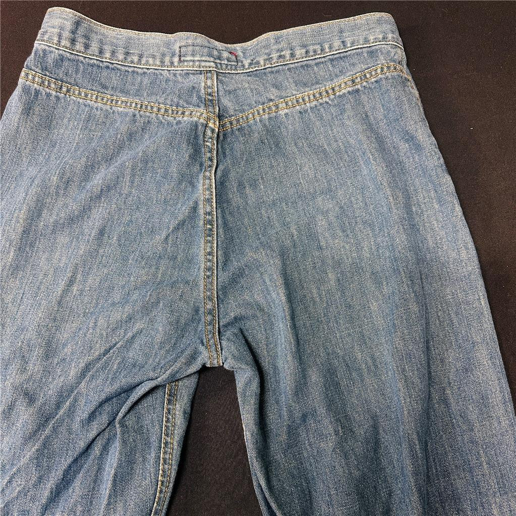 Aoki Made in the USA Women’s Flare Leg Dark Blue Denim Jeans (sz 30) See Descipt