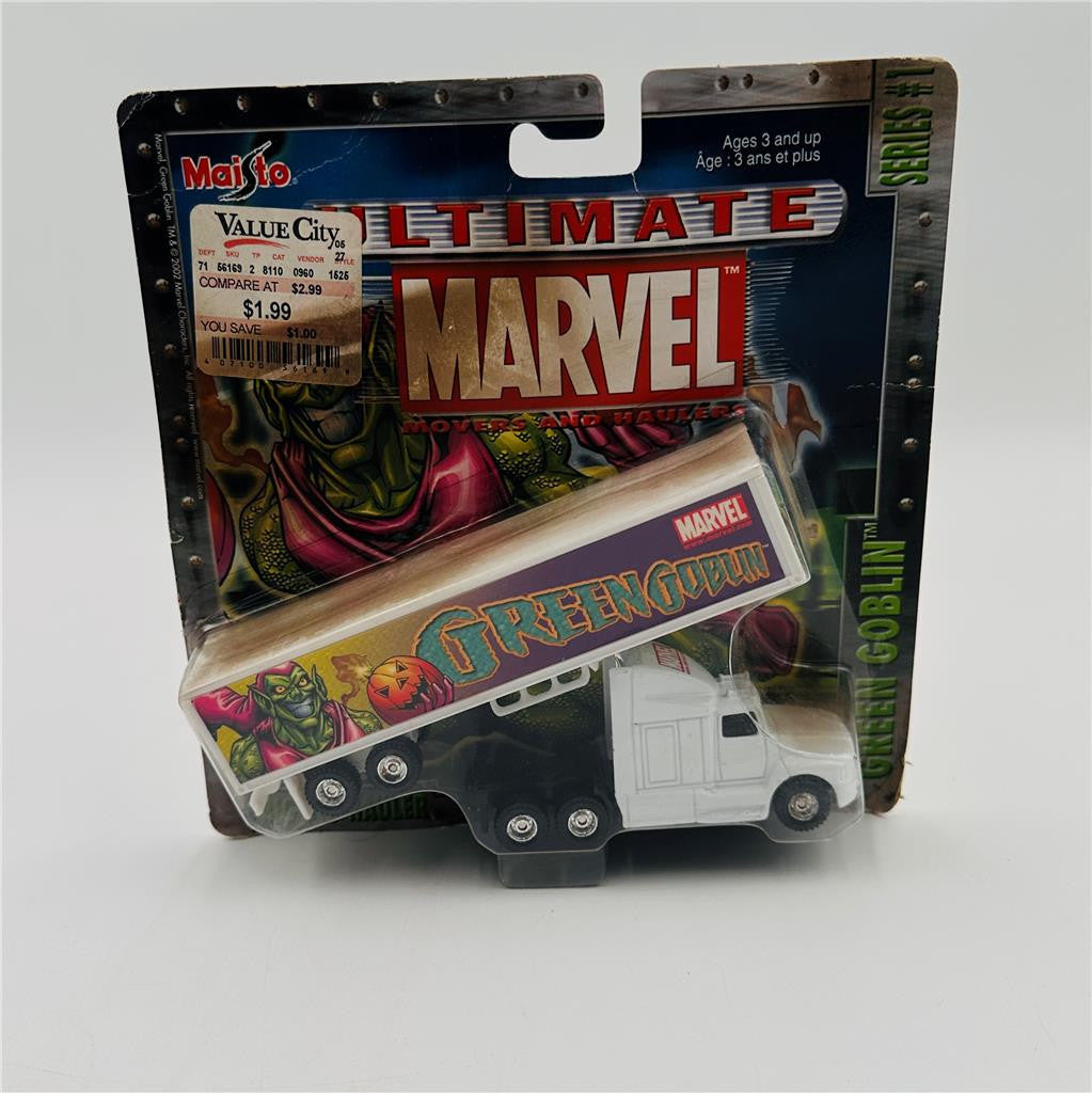 New Maisto Movers and Haulers Marvel Diecast Car X-Men Greengoblin Semi Truck