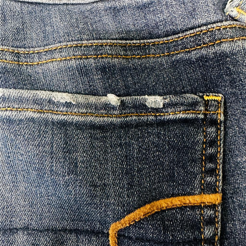 American Eagle Outfitters Sz 4 Skinny Jeans Super Super Stretch Soft Dark Denim