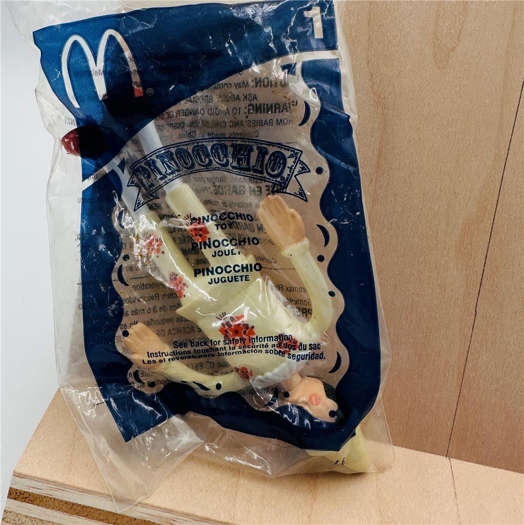 2002 Pinocchio McDonald's Happy Meal Bendy Toy-Sealed