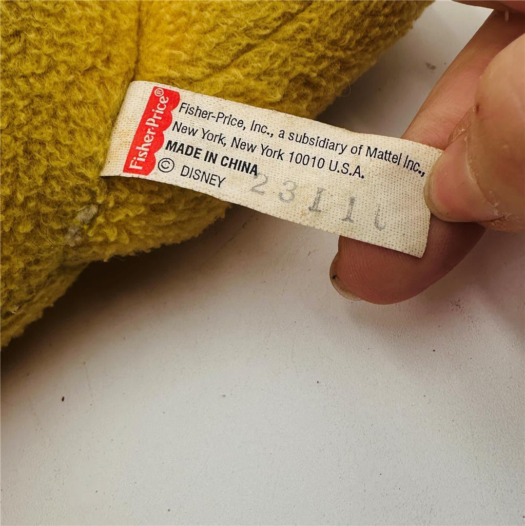 Vintage Winnie The Pooh Baby Soft Toy Rattle 11” Plush Mattel Fisher Price