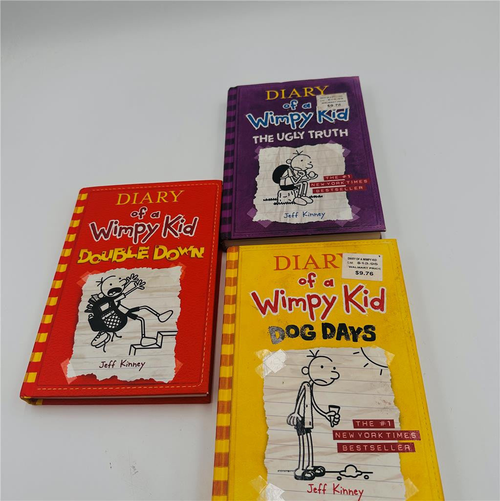 Lot of 3 Diary of the Wimpy Kid Books