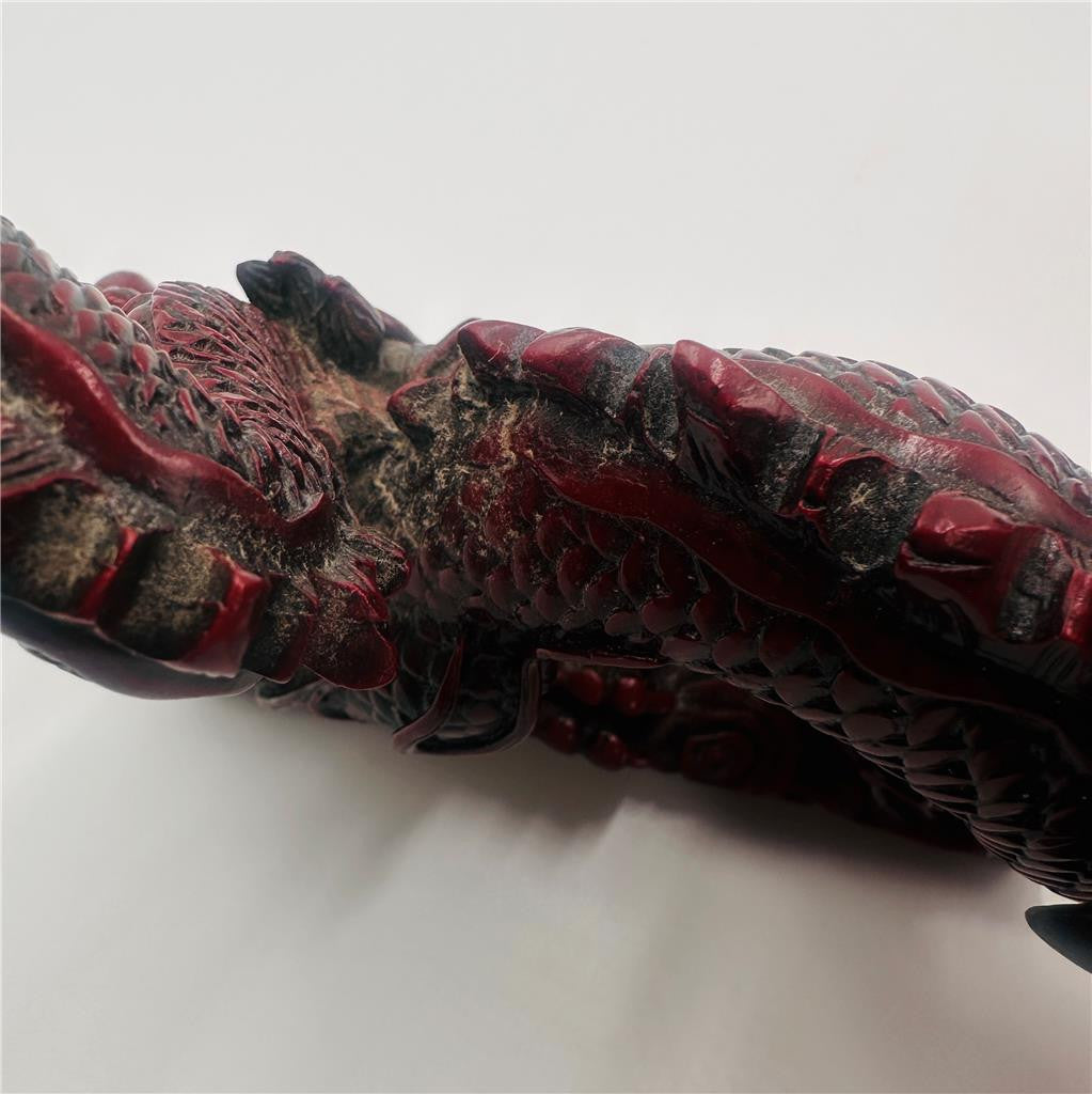 Lot of 2 Chinese Red Resin Dragons