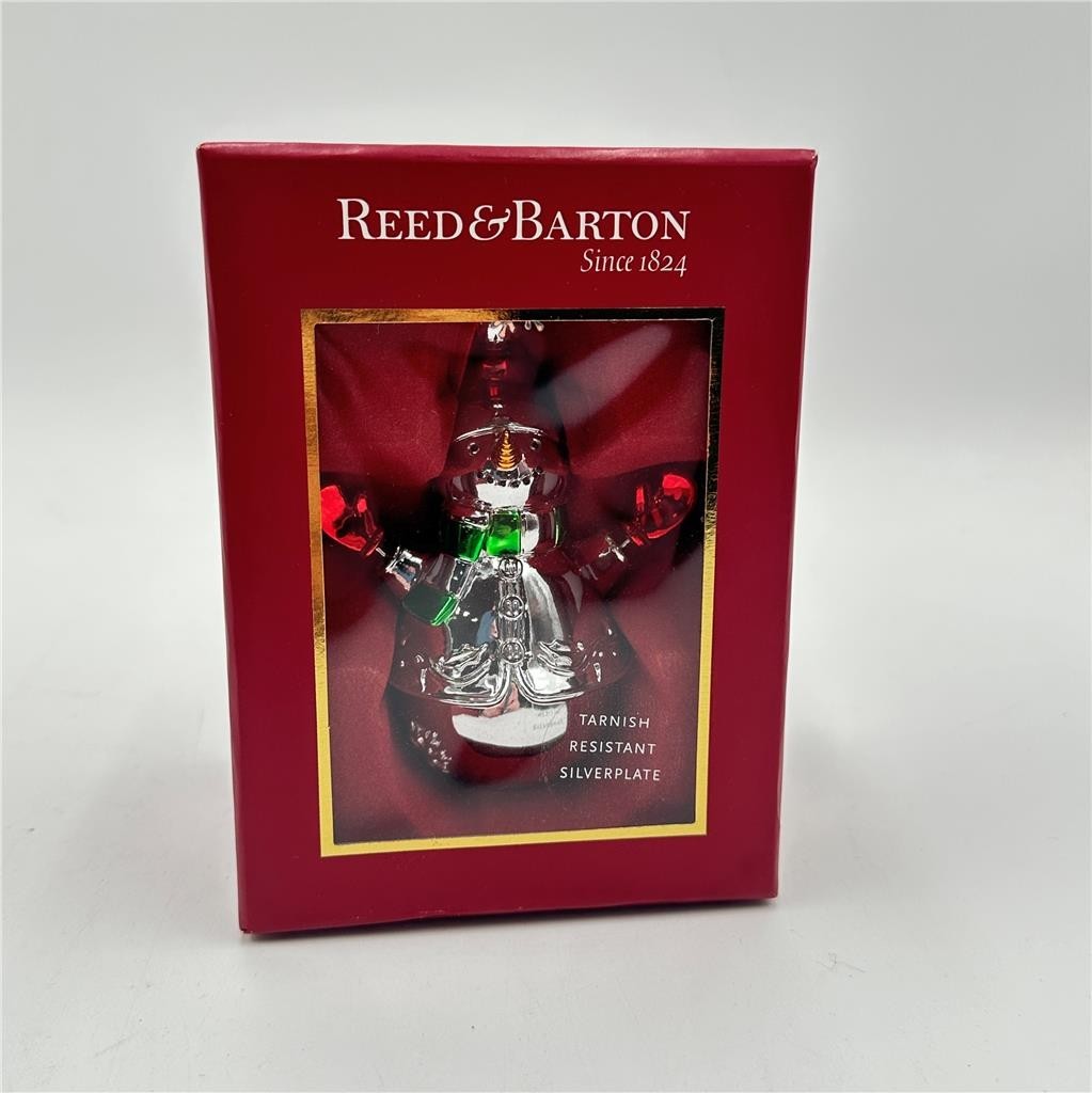 Vtg Reed & Barton 5181 Winter Wonder Snowman Tarnish Resistant Silverplate w Box
